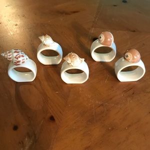 5 shell napkin rings